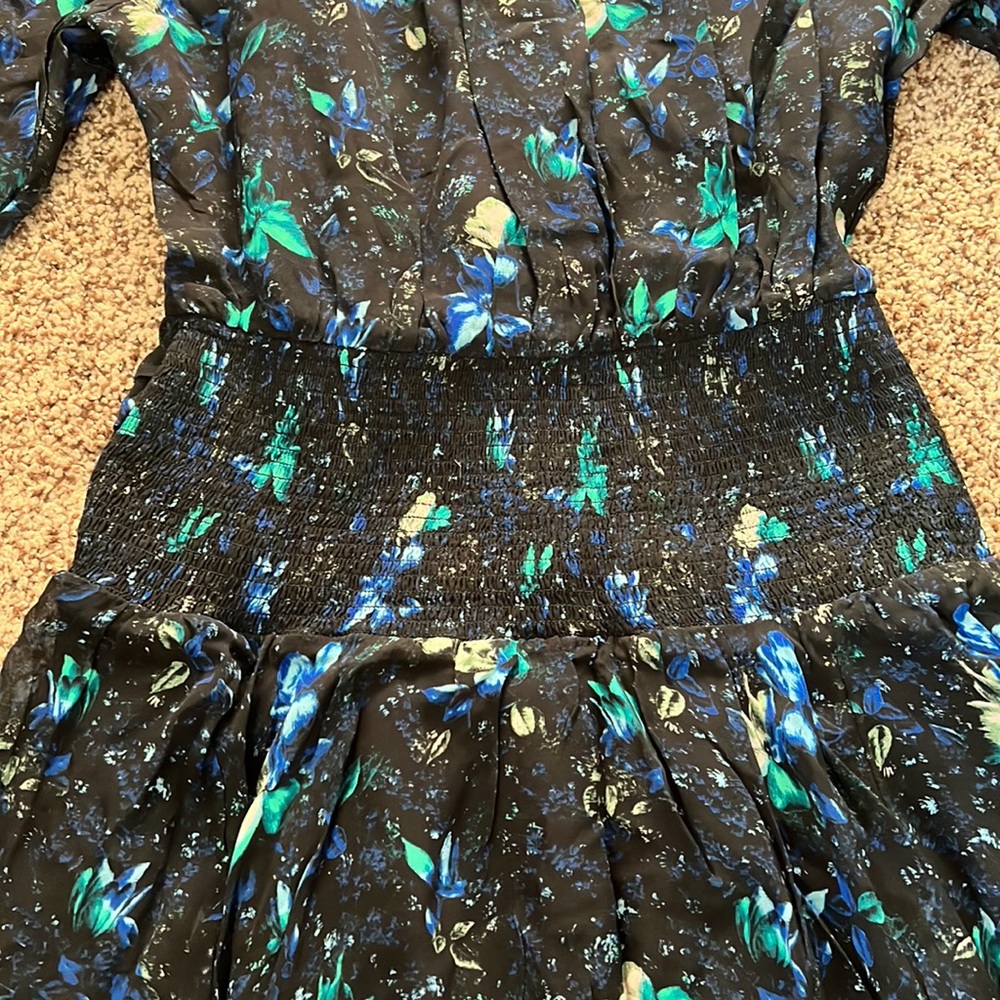 Anthropologie ruched floral mini dress - Picture 6 of 10